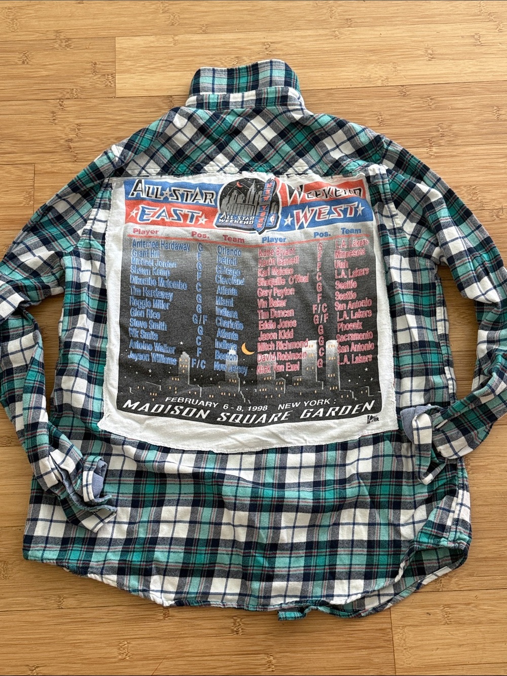 Women’s vintage one of a kind NBA all star weekend flannel lands end